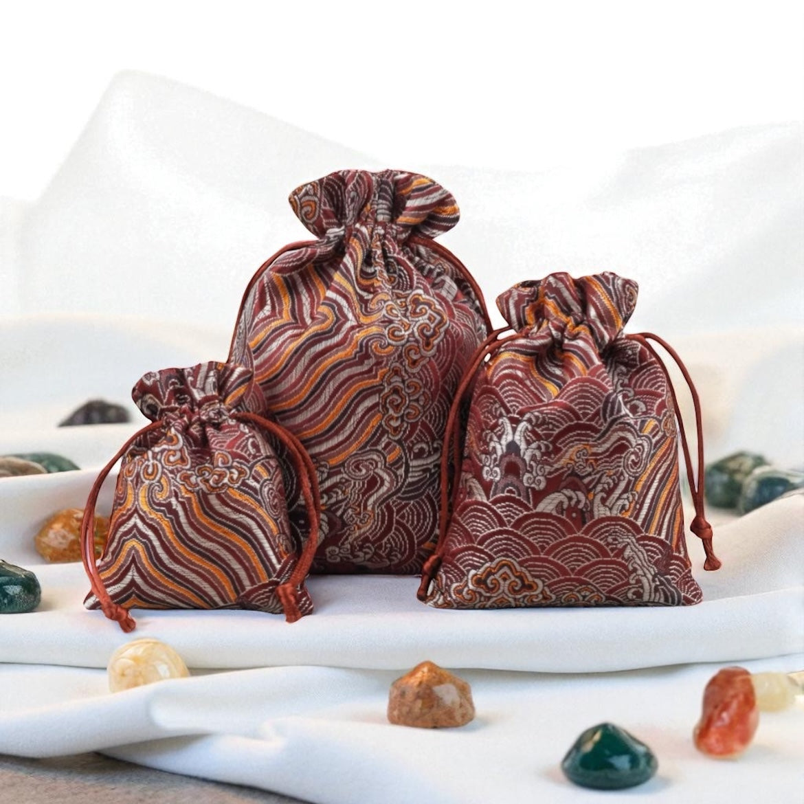 Five Elements Seigaiha Pouch