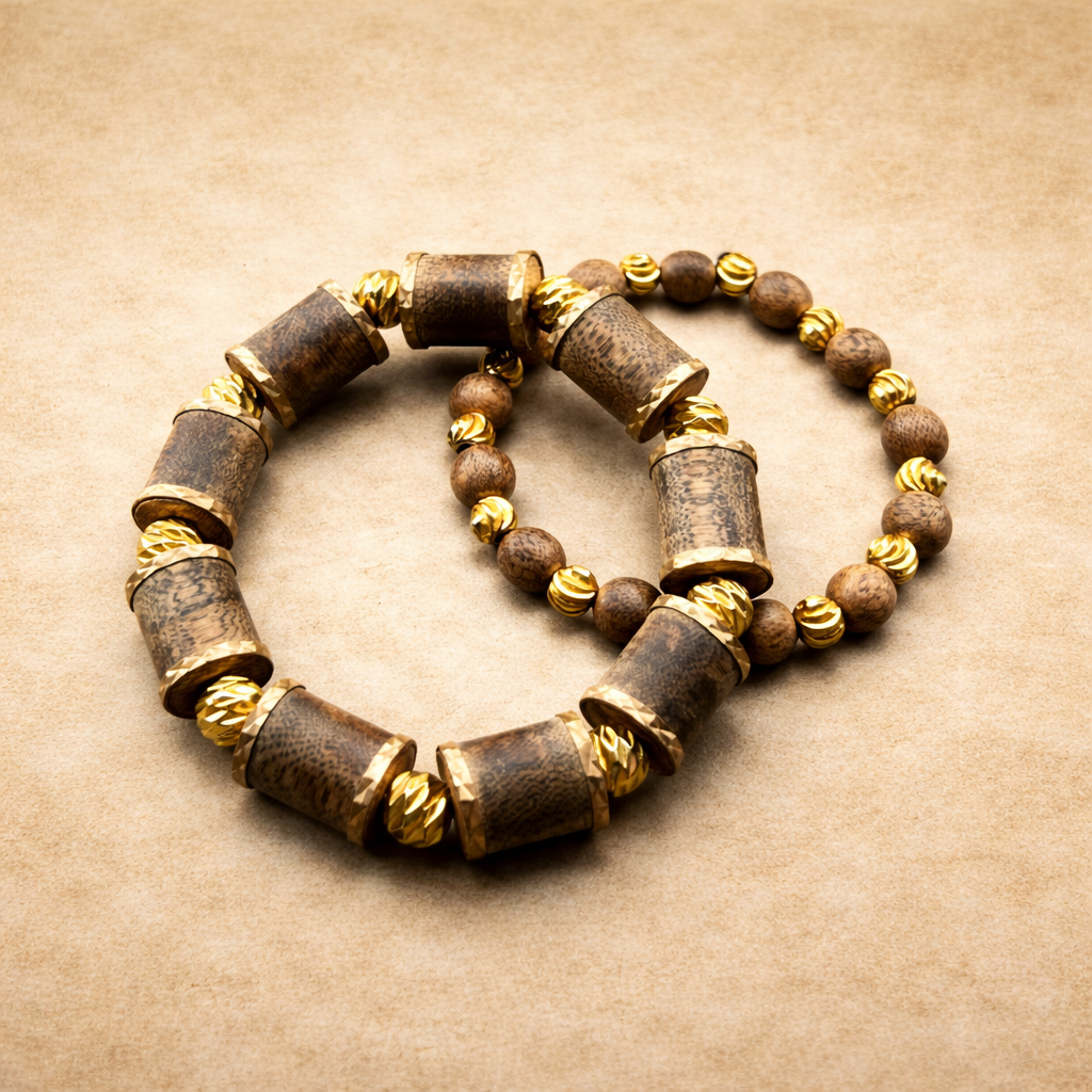 Agarwood x Gold Bracelet