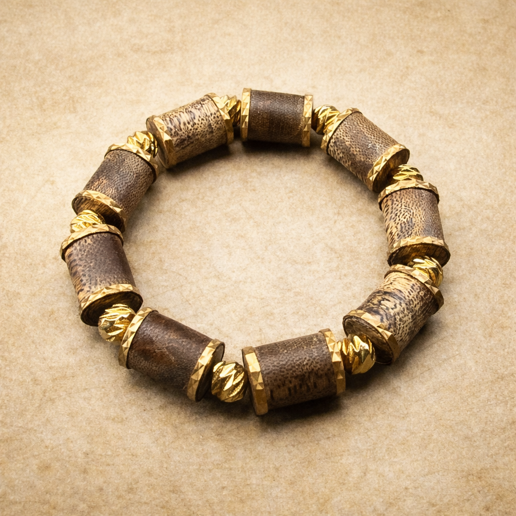 Agarwood x Gold Bracelet